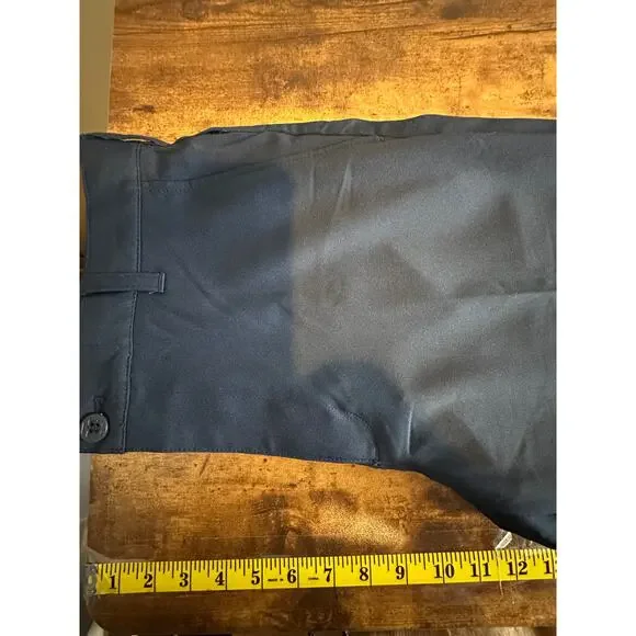 Izod Golf Mens Pants 32x32 Straight Leg Slim Navy Blue Stretch Chino Flat Front - Picture 3 of 7